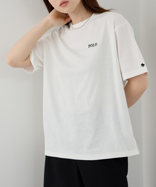 Mac-House(マックハウス)の「【ユニセックス】POLO BCS バックプリント オーバーサイズTシャツ(Tシャツ/カットソー・レディース・ホワイト/ピンク/スミクロ・M/L)」の16枚目の写真