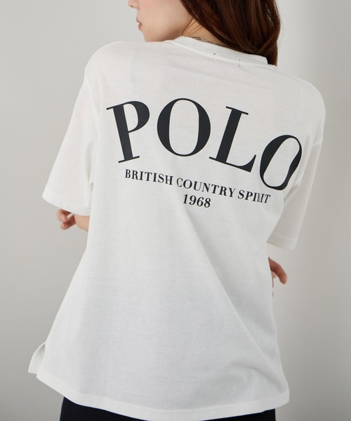 Mac-House(マックハウス)の「【ユニセックス】POLO BCS バックプリント オーバーサイズTシャツ(Tシャツ/カットソー・レディース・ホワイト/ピンク/スミクロ・M/L)」の17枚目の写真
