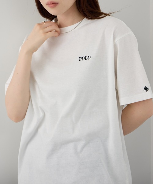 Mac-House(マックハウス)の「【ユニセックス】POLO BCS バックプリント オーバーサイズTシャツ(Tシャツ/カットソー・レディース・ホワイト/ピンク/スミクロ・M/L)」の18枚目の写真