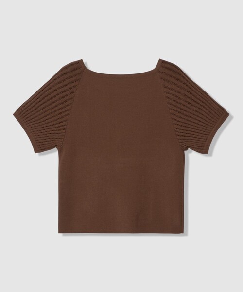 ANAYI（アナイ）の「プチフリルスリーブ プルオーバー（ニット/セーター・レディース・オフホワイト/ブラウン/ピンク・38/36）」の6枚目の写真