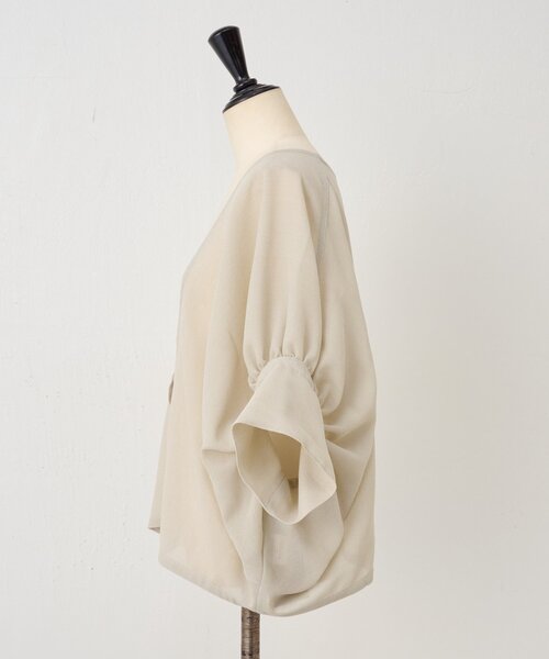 BEARDSLEY（ビアズリー）の「シアーギャザードルマンハオリ（ベスト・レディース・ベージュ/ブラック・FREE）」の13枚目の写真