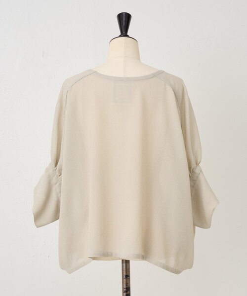 BEARDSLEY（ビアズリー）の「シアーギャザードルマンハオリ（ベスト・レディース・ベージュ/ブラック・FREE）」の14枚目の写真