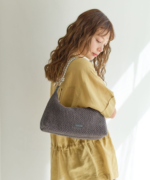 BAYFLOW（ベイフロー）の「コードハンドルペーパーショルダー（ショルダーバッグ・レディース・チャコールグレー/ナチュラル・FREE）」の2枚目の写真
