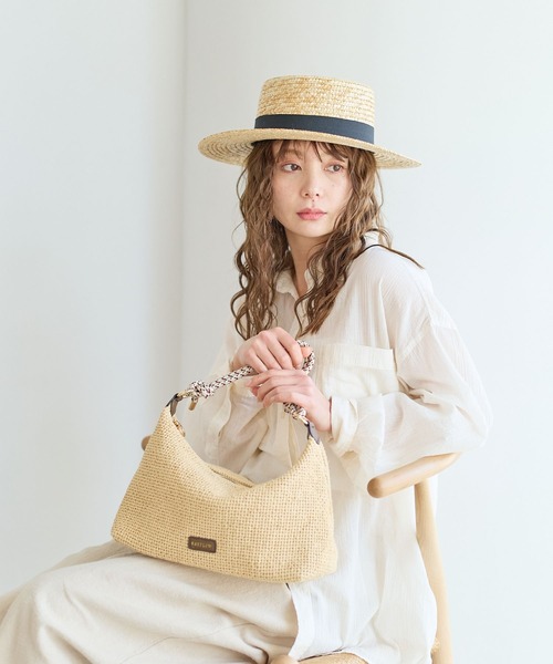 BAYFLOW（ベイフロー）の「コードハンドルペーパーショルダー（ショルダーバッグ・レディース・チャコールグレー/ナチュラル・FREE）」の6枚目の写真