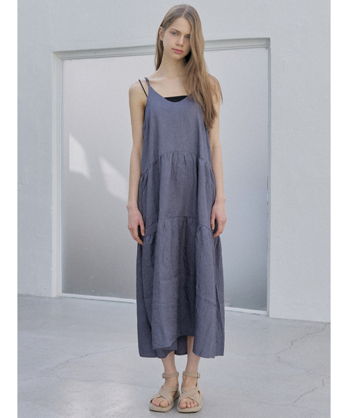 AVANT-G（アバン）の「Metal Shirring Long Dress - 2COLOR（ワンピース・レディース・チャコールグレー/ラベンダー・FREE）」の5枚目の写真