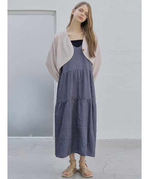 AVANT-G（アバン）の「Metal Shirring Long Dress - 2COLOR（ワンピース・レディース・チャコールグレー/ラベンダー・FREE）」の9枚目の写真