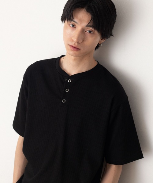 LUCY(ルーシー)の「LUCY/【26年春夏新作】リングドットヘンリーネックリブT(Tシャツ/カットソー・メンズ・ブラック/ブラウン/ブラック系1・LARGE/MEDIUM)」の11枚目の写真