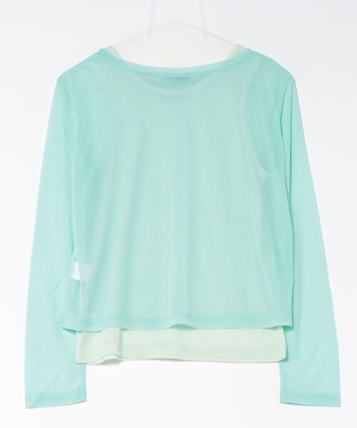 Three Four Time（ｽﾘｰﾌｫｰﾀｲﾑ）の「タンク×ショートプルオーバーSet（Tシャツ/カットソー・レディース・グリーン・FREE）」の2枚目の写真