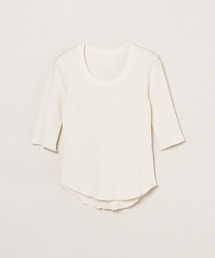 three dots（スリードッツ）の「シャイニー リブジェシカ（Tシャツ/カットソー）」
