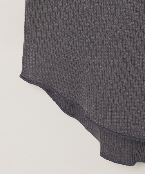 three dots（スリードッツ）の「シャイニー リブジェシカ（Tシャツ/カットソー・レディース・ブラック/アイボリー/チャコール・MEDIUM/SMALL）」の15枚目の写真