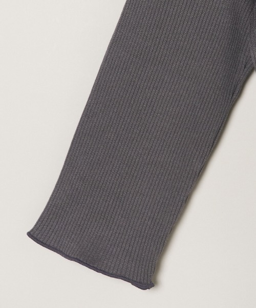 three dots（スリードッツ）の「シャイニー リブジェシカ（Tシャツ/カットソー・レディース・ブラック/アイボリー/チャコール・MEDIUM/SMALL）」の14枚目の写真