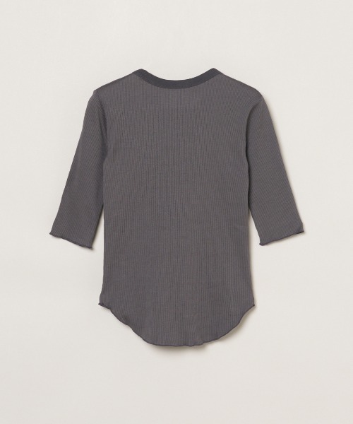 three dots（スリードッツ）の「シャイニー リブジェシカ（Tシャツ/カットソー・レディース・ブラック/アイボリー/チャコール・MEDIUM/SMALL）」の11枚目の写真