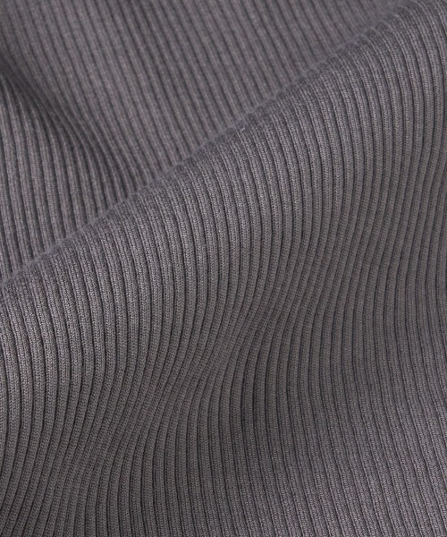 three dots（スリードッツ）の「シャイニー リブジェシカ（Tシャツ/カットソー・レディース・ブラック/アイボリー/チャコール・MEDIUM/SMALL）」の16枚目の写真