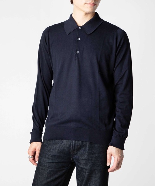 JOHN SMEDLEY(ジョンスメドレー)の「JOHN SMEDLEY FINCHLEY ジョンスメドレー ポロシャツ(ポロシャツ・メンズ・ブラック/チャコール/ネイビー・FREE/MEDIUM/LARGE)」の5枚目の写真
