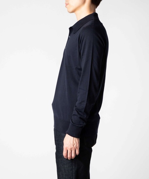 JOHN SMEDLEY(ジョンスメドレー)の「JOHN SMEDLEY FINCHLEY ジョンスメドレー ポロシャツ(ポロシャツ・メンズ・ブラック/チャコール/ネイビー・FREE/MEDIUM/LARGE)」の4枚目の写真
