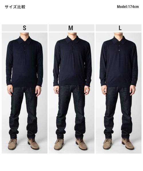 JOHN SMEDLEY(ジョンスメドレー)の「JOHN SMEDLEY FINCHLEY ジョンスメドレー ポロシャツ(ポロシャツ・メンズ・ブラック/チャコール/ネイビー・FREE/MEDIUM/LARGE)」の15枚目の写真