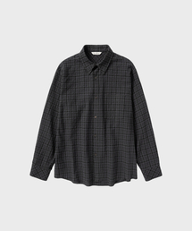 ブレンデッドチェックLSシャツ_GREY