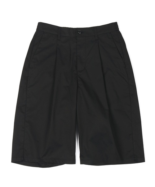 The DUFFER of ST.GEORGE（ザダファーオブセントジョージ）の「C/N STRETCH ONE TUCK BAGGY SHORTS：バギータックショーツ / ワイドショーツ / ドライタッチ / 膝下丈（その他パンツ・メンズ・ブラック/カーキ・X-LARGE/LARGE/MEDIUM）」の9枚目の写真