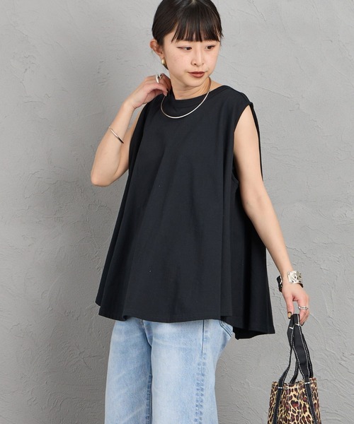 ORCIVAL（オーシバル）の「[ORCIVAL/オーシバル] ノースリーブデザイン Tシャツ（Tシャツ/カットソー・レディース・ブラック/ホワイト・1）」の16枚目の写真