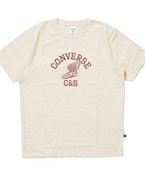 CONVERSE（コンバース）の「コンバース  CS WING SHOE TEE M 半袖Tシャツ（Tシャツ/カットソー・メンズ・チャコールグレー/アイボリー・M/L/LL）」の2枚目の写真