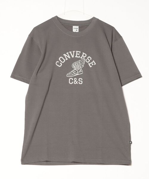 CONVERSE（コンバース）の「コンバース  CS WING SHOE TEE M 半袖Tシャツ（Tシャツ/カットソー・メンズ・チャコールグレー/アイボリー・M/L/LL）」の4枚目の写真
