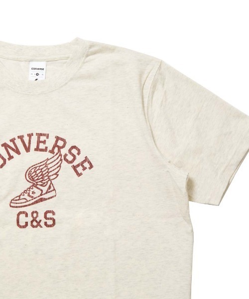 CONVERSE（コンバース）の「コンバース  CS WING SHOE TEE M 半袖Tシャツ（Tシャツ/カットソー・メンズ・チャコールグレー/アイボリー・M/L/LL）」の8枚目の写真