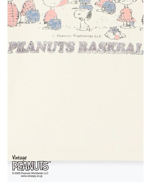 Samansa Mos2 Lagom(サマンサモスモスラーゴム)の「【FRUIT OF THE LOOM】PEANUTS プリントリンガーT(Tシャツ/カットソー・キッズ・オフホワイト/サックスブルー・130/95/120/110/100)」の5枚目の写真