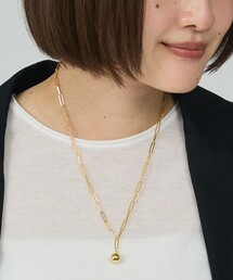 Rouge vif | 【Chibi Jewels/チビ・ジュエルズ】ボールレクタングルチェーン/ゴールドネックレス(ネックレス)