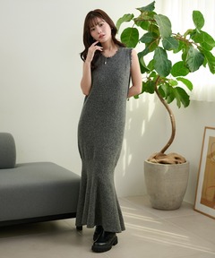 セール】shrink pleats fit dress / シュリンクプリーツフィットドレス