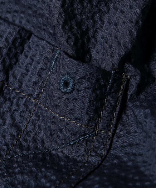 PS Paul Smith(ピーエスポールスミス)の「シャイニーシアサッカー シャツブルゾン / 162110 909Z(ブルゾン・メンズ・ブラック/ネイビー/オフホワイト・XX-LARGE/X-LARGE/LARGE/MEDIUM/SMALL)」の20枚目の写真