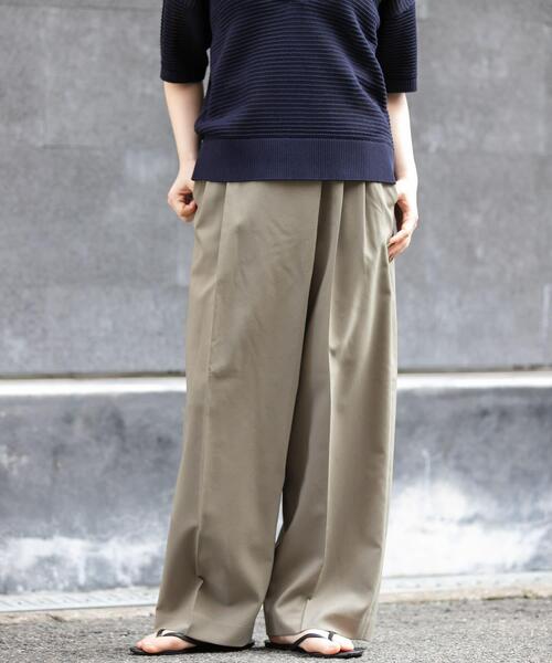 FORK&SPOON(フォークアンドスプーン)の「FORK&SPOON フロントラップパンツ(その他パンツ・レディース・ベージュ/グレー・2/1)」の2枚目の写真