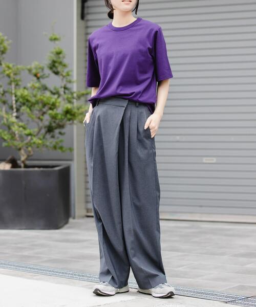 FORK&SPOON(フォークアンドスプーン)の「FORK&SPOON フロントラップパンツ(その他パンツ・レディース・ベージュ/グレー・2/1)」の9枚目の写真