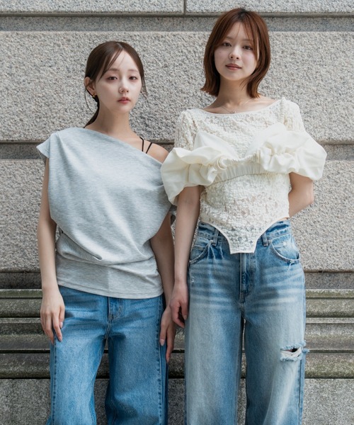 SENEE(セニー)の「lace bodysuit tops(レースボディスーツトップス)(Tシャツ/カットソー・レディース・ブラック/アイボリー・FREE)」の20枚目の写真