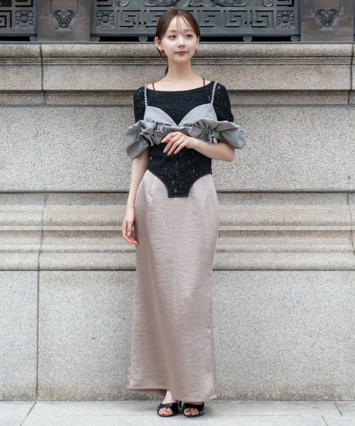 SENEE(セニー)の「lace bodysuit tops(レースボディスーツトップス)(Tシャツ/カットソー・レディース・ブラック/アイボリー・FREE)」の12枚目の写真