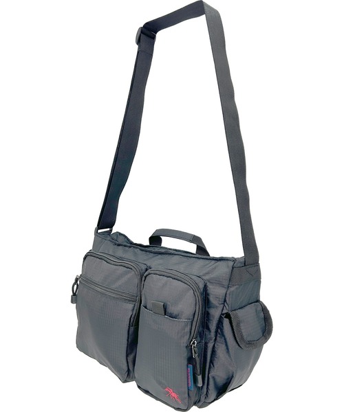 POLOCHAMPS(ポロチャンプス)の「POLOCHAMPS/ポロチャンプス 多機能 横型ショルダーバッグ/B5サイズ対応/リップストップ(ショルダーバッグ・メンズ・ブラック/グレー・FREE)」の3枚目の写真