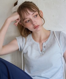 Birthday room | アソートボタンVネックT/Assorted Button V-Neck T-Shirt(Tシャツ/カットソー)