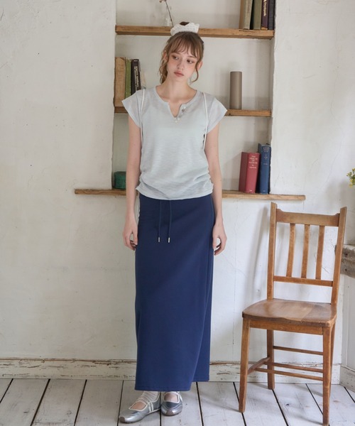 Birthday room(バースデイルーム)の「アソートボタンVネックT/Assorted Button V-Neck T-Shirt(Tシャツ/カットソー・レディース・ホワイト/ピンク/ライトブルー・FREE)」の19枚目の写真