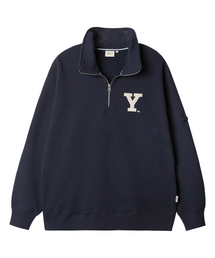 Yロゴハーフジップスウェットシャツ_ネイビー