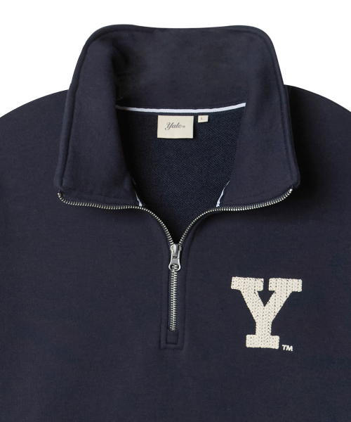 YALE（イェール）の「Yロゴハーフジップスウェットシャツ_ネイビー（スウェット・レディース・その他・SMALL/MEDIUM/LARGE/X-LARGE）」の3枚目の写真