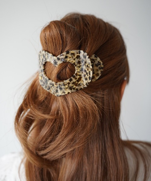 SANSeLF(サンセルフ)の「【SANSeLF】ハートニュアンスヘアクリップ saa26s054(バレッタ/ヘアクリップ・レディース・マルチ/ブラック・FREE)」の2枚目の写真