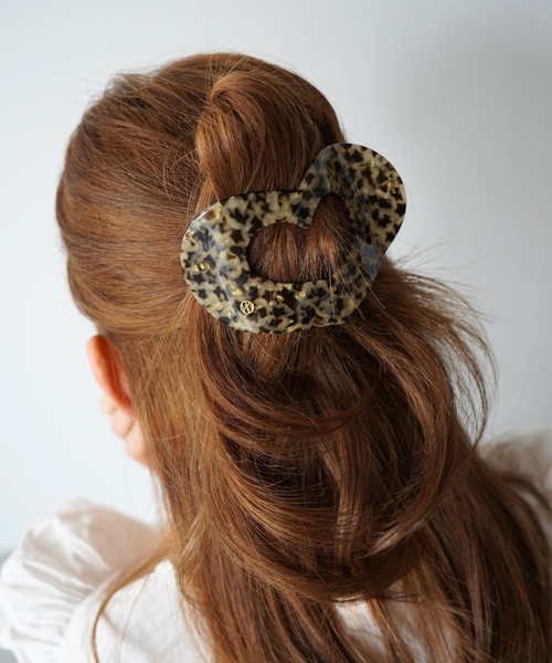 SANSeLF(サンセルフ)の「【SANSeLF】ハートニュアンスヘアクリップ saa26s054(バレッタ/ヘアクリップ・レディース・マルチ/ブラック・FREE)」の7枚目の写真