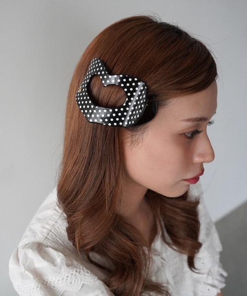 SANSeLF(サンセルフ)の「【SANSeLF】ハートニュアンスヘアクリップ saa26s054(バレッタ/ヘアクリップ・レディース・マルチ/ブラック・FREE)」の3枚目の写真