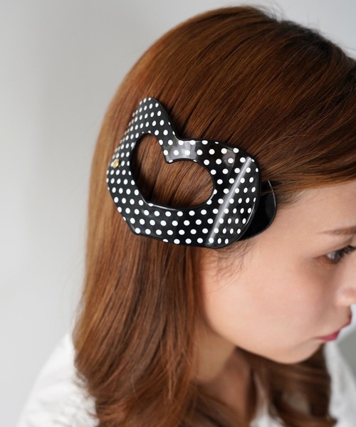 SANSeLF(サンセルフ)の「【SANSeLF】ハートニュアンスヘアクリップ saa26s054(バレッタ/ヘアクリップ・レディース・マルチ/ブラック・FREE)」の4枚目の写真