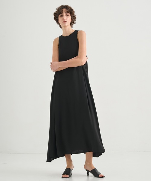 CITY TOKYO(シティトウキョウ)の「【CITY TOKYO/シティートウキョウ】2piece Georgette Dress/ツーピースジョーゼットドレス(ワンピース・レディース・ブラック・2)」の1枚目の写真