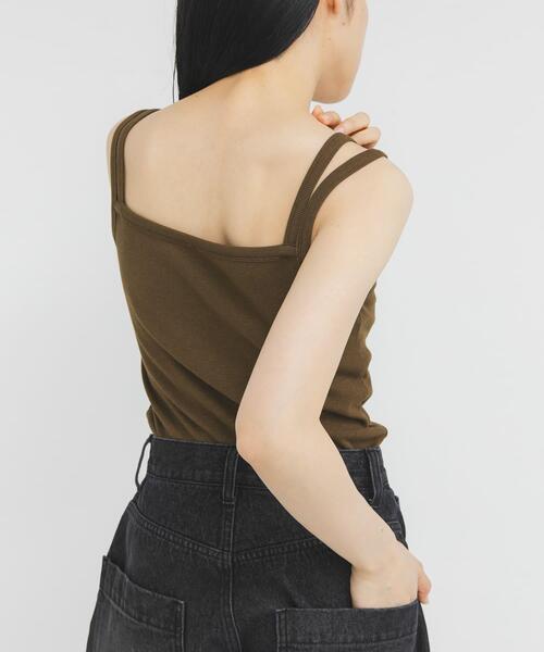 KBF（ケイビーエフ）の「レイヤードライクカップ付きタンクトップ（タンクトップ・レディース・ブルー/アイボリー/カーキ・ONE）」の13枚目の写真