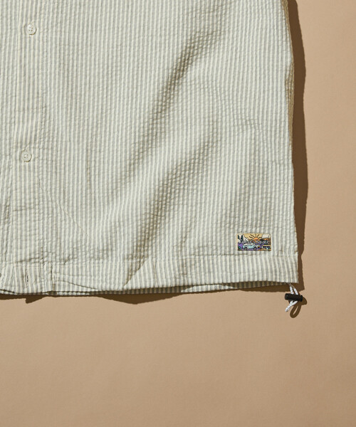 FREAK'S STORE（フリークスストア）の「FREAK'S STORE for BEACH & FES シアサッカー スピンドル レギュラーカラー ロングスリーブシャツ（シャツ/ブラウス・メンズ・ホワイト/ブルー/ブラウン・MEDIUM/LARGE）」の10枚目の写真