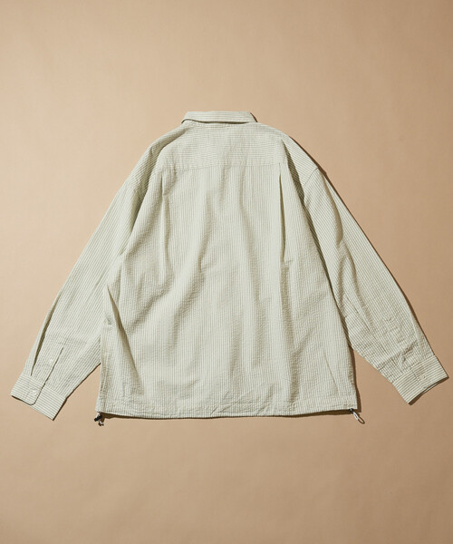 FREAK'S STORE（フリークスストア）の「FREAK'S STORE for BEACH & FES シアサッカー スピンドル レギュラーカラー ロングスリーブシャツ（シャツ/ブラウス・メンズ・ホワイト/ブルー/ブラウン・MEDIUM/LARGE）」の15枚目の写真