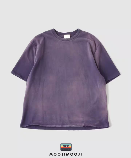 JOURNAL STANDARD(ジャーナルスタンダード)の「MOOJI MOOJI / ム―ジ ム―ジ オーバーサイズ エイジド クロップ Tシャツ(Tシャツ/カットソー・メンズ・パープル/ホワイト系その他/ブラック/エメラルドブルー/レッド・LARGE/MEDIUM)」の4枚目の写真