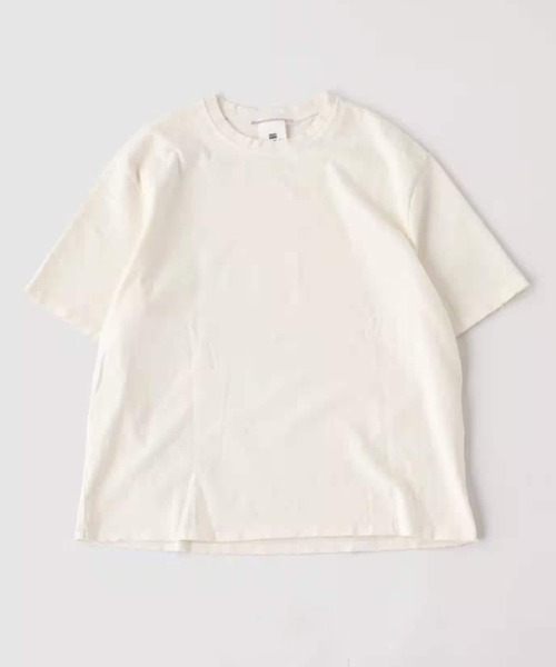 JOURNAL STANDARD(ジャーナルスタンダード)の「MOOJI MOOJI / ム―ジ ム―ジ オーバーサイズ エイジド クロップ Tシャツ(Tシャツ/カットソー・メンズ・パープル/ホワイト系その他/ブラック/エメラルドブルー/レッド・LARGE/MEDIUM)」の2枚目の写真