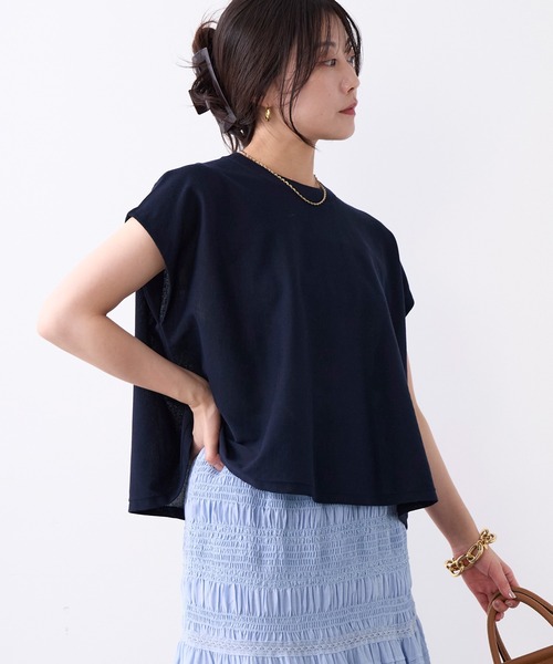 MICA&DEAL(マイカ&ディール)の「フレアショートニットプルオーバー(ニット/セーター・レディース・グレイッシュベージュ/ネイビー/ブラウン/サックスブルー・FREE)」の20枚目の写真